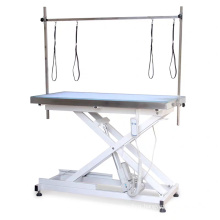 Electric height adjustable dog grooming table